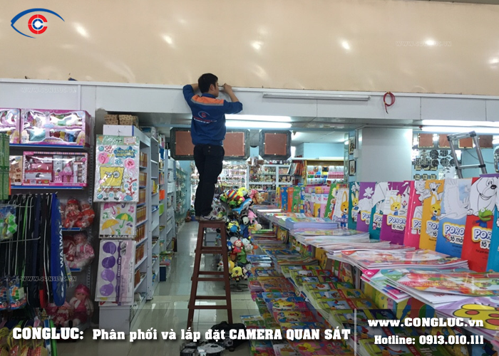 Lắp đặt camera cho hiệu sách tại Quận Lê Chân Hải Phòng