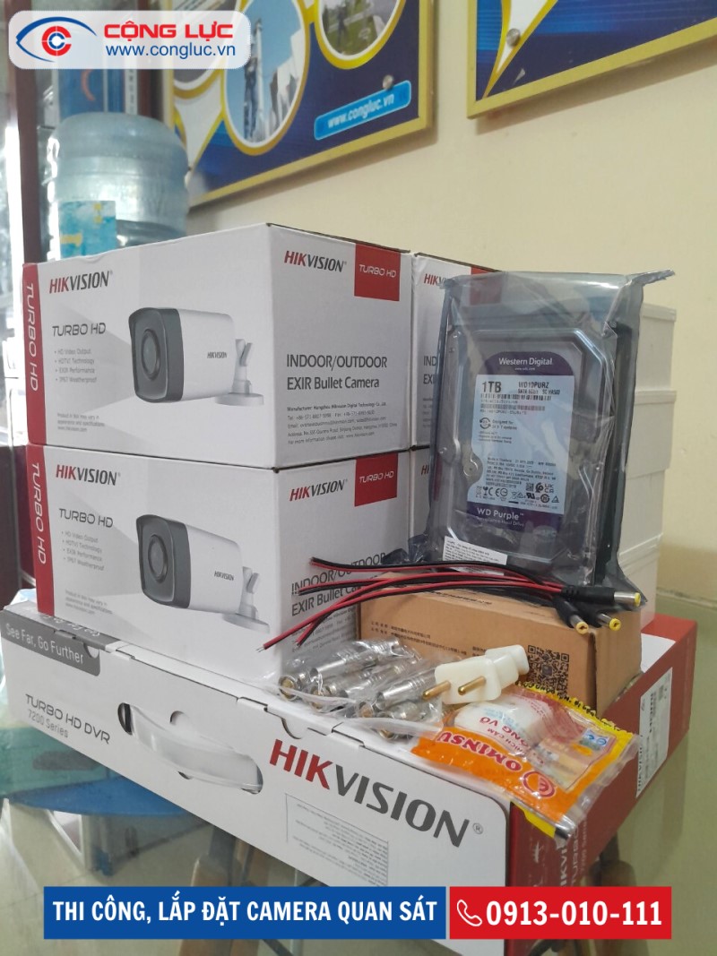 Đây là trọn bộ hệ thống camera Hikvision được nhiều khách hàng tin dùng và lựa chọn lắp đặt.
