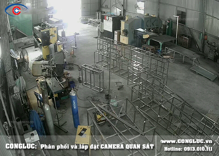 Lắp đặt camera giám sát tại Nam Sơn An Dương xưởng cơ khí Hải Long
