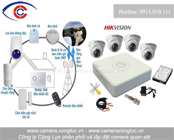 Lắp đặt báo trộm kết hợp camera tại Hải Phòng. LH:0913010111