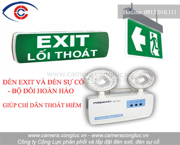 Lắp đặt đèn sự cố, đèn exit tại Hải Phòng. LH:0913010111