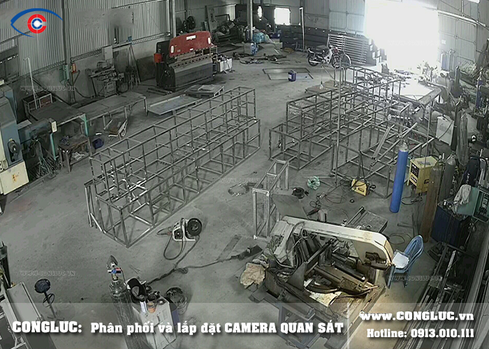 Lắp camera giám sát tại xưởng cơ khí Hải Long Nam Sơn An Dương